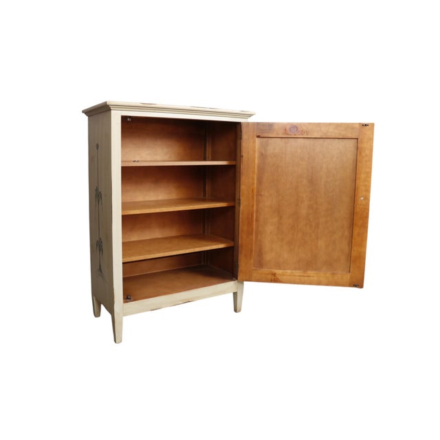 Romweber Jim Peed for Romweber Botanical Painted Cabinet For Sale - Image 4 of 10