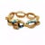 Contemporary Enamel 18k Bracelet Yellow Gold Fancy Oval Link Style Circa 1960's For Sale - Image 3 of 7