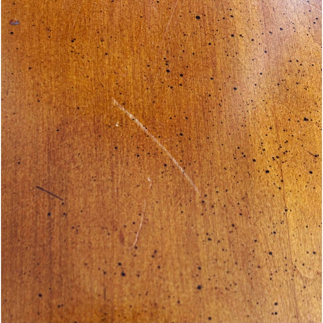 Late 20th Century Late 20th Century Charleston Forge Wood Dining Center Table, Wrought Iron Base For Sale - Image 5 of 11