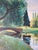 1950s Vintage 1950s Oil Painting Rambouillet France Landscape For Sale - Image 5 of 16