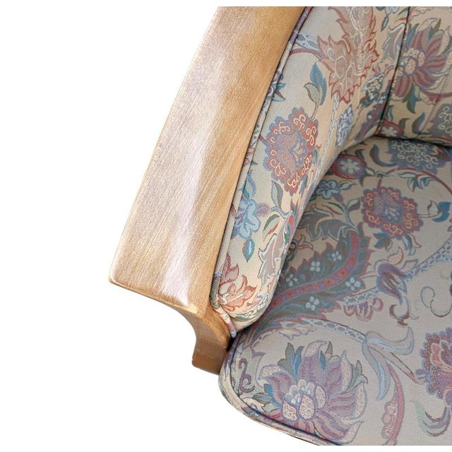 Vintage Chairs with Floral Fabric, 1980s, Set of 2 For Sale - Image 5 of 14