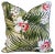 Early 21st Century Custom Tailored Palm Leaf & Orchid Pillow Cover For Sale - Image 5 of 5