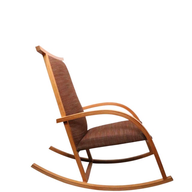 Orange Knoll Carlos Riart Barcelona Rocking Chair C. 1980's For Sale - Image 8 of 15