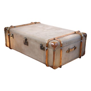 Large Globetrekker Trunk Coffee Table in Canvas and Leather from Timothy Oulton, 2010s For Sale