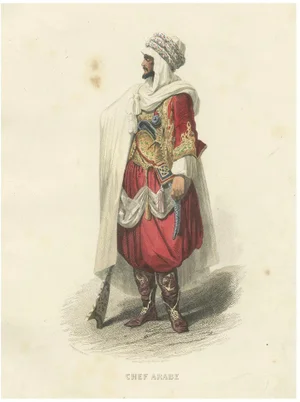 Compte-Calix, Arab Chief Costume, 1853, Print