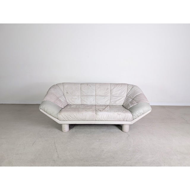Mid-Century Modern Vintage 3-Seater Sofa in Leather by Dupe Burkhardt Vogtherr For Sale - Image 3 of 11