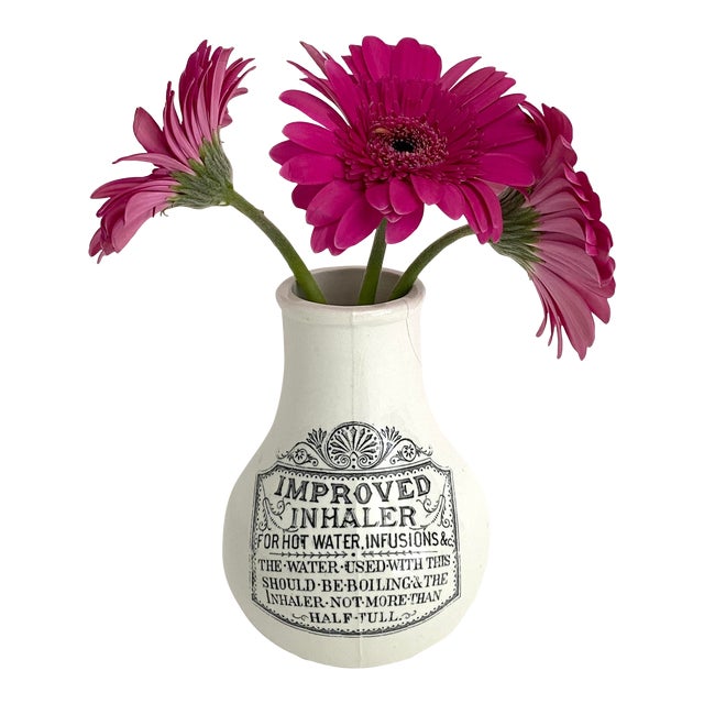 English Ironstone Inhaler Vase For Sale