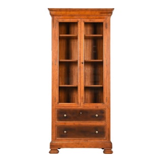 Baker Furniture Italian Provincial Maple Bibliotheque Bookcase Cabinet For Sale