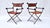 Metal A Pair of Italian Savonarola Iron & Leather Campaign Chairs For Sale - Image 7 of 12