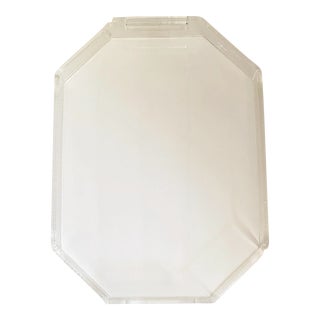 Vintage Lucite Tray With Handles For Sale