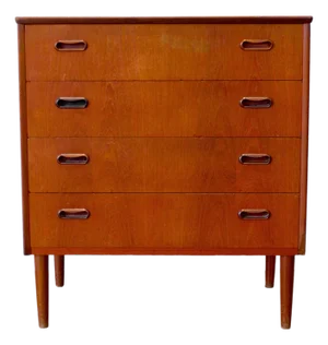 Danish or Swedish Teak Dresser / Chest of 4 Drawers