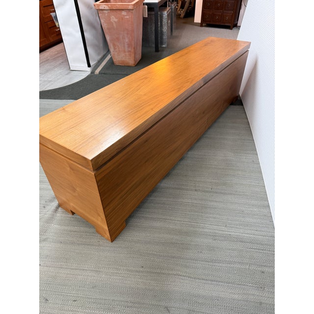 Custom Design Solid Wood Storage Bench For Sale - Image 4 of 12