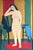 Abstract Vintage Abstract Modernist Oil Painting of a Nude Woman For Sale - Image 3 of 6