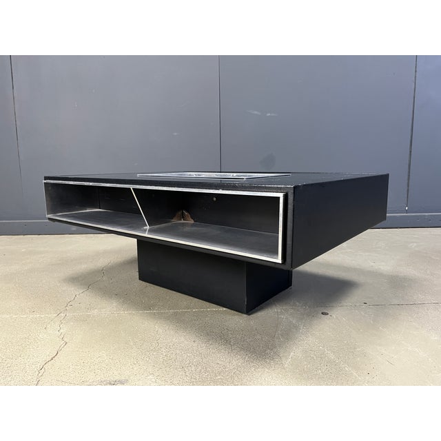 Wood Vintage Italian Bar Coffee Table, 1970s For Sale - Image 7 of 11