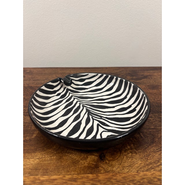 Aldo Londi 1960s Aldo Londi for Bitossi Rare Italian Zebra Glaze Ceramic Smoking Set For Sale - Image 4 of 12