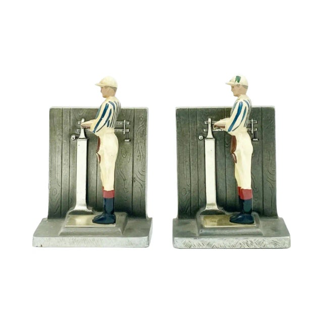 Pair Vintage Kentucky Tavern Creations Equestrian Jockey Bookends For Sale - Image 10 of 13