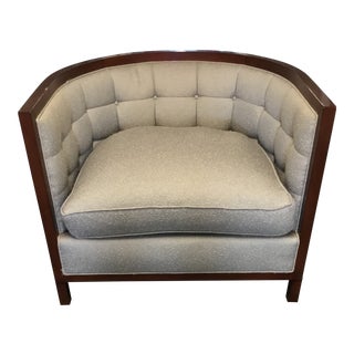 Baker Furniture Modern Archetype Tufted Club Chair For Sale