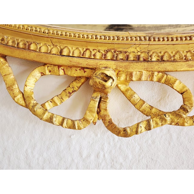 Antique Early 20th Century Adam Style Giltwood Mirror For Sale - Image 10 of 16