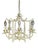 Vintage Faux Butter Cream Bamboo Pagoda Tole 5-Light Chandelier For Sale - Image 4 of 8
