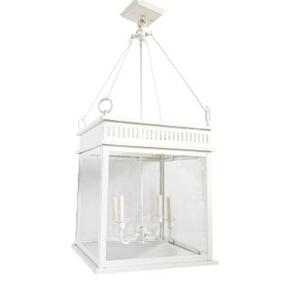 Large White Ceiling Lantern For Sale