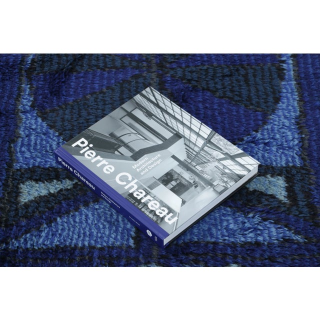 Textile Vintage Swedish Rya Rug With Blue and Charcoal Geometric Pattern - Rug & Kilim For Sale - Image 7 of 8