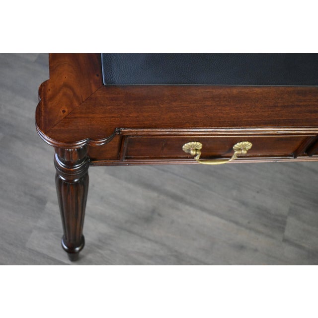 Legacy Leather Top Desk - Brown Walnut For Sale - Image 4 of 12