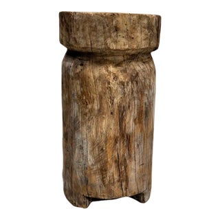 Reclaimed Wooden French Stool For Sale