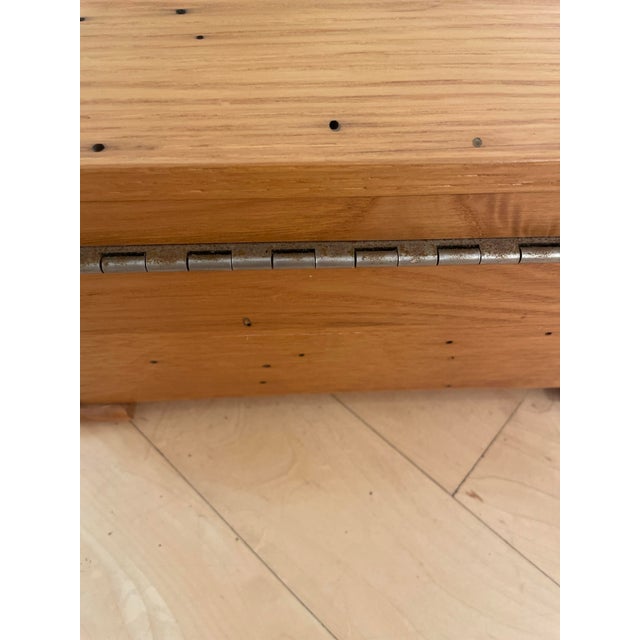 Small Rustic Vintage Dovetail Joinery Desk Dresser Top Wooden Travel Trunk Chest For Sale - Image 12 of 12