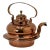 Beautifully Hand Made Large Antique American Heavy Solid Copper & Brass Tea Kettle Circa Late 19th Century For Sale