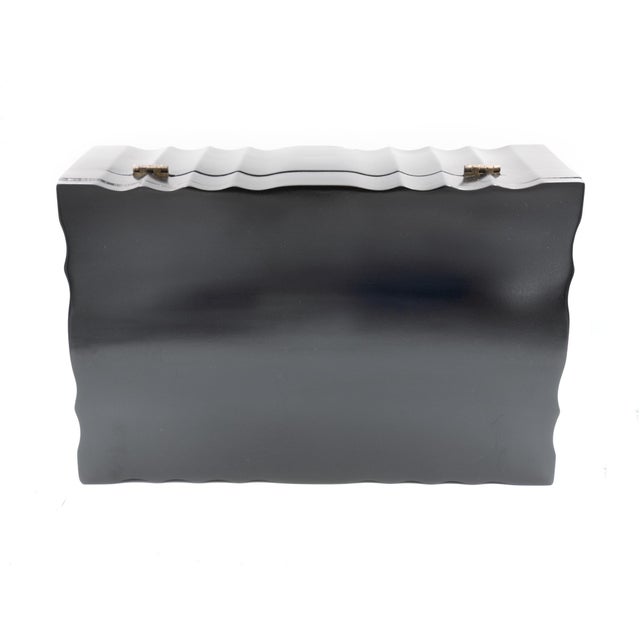 Wood Large Scale Serpentine Ebony Box Anglo-Indian, Circa 1840 For Sale - Image 7 of 8