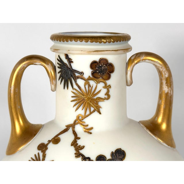 White Thomas Webb & Sons Opaline Jules Barbe Vase For Sale - Image 8 of 18