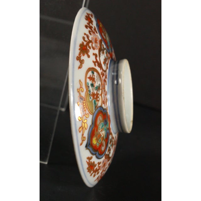 Metal Pair of Japanese Small Imari Plates Sauce Bowls, 19th C. Edo/Meiji For Sale - Image 7 of 18