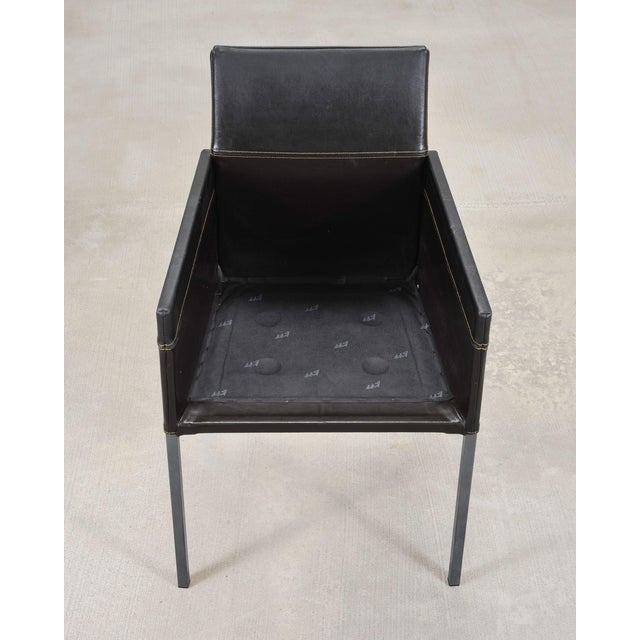 Set of Twelve Karl Friedrich Forster Texas Leather Dining Armchairs For Sale - Image 14 of 18