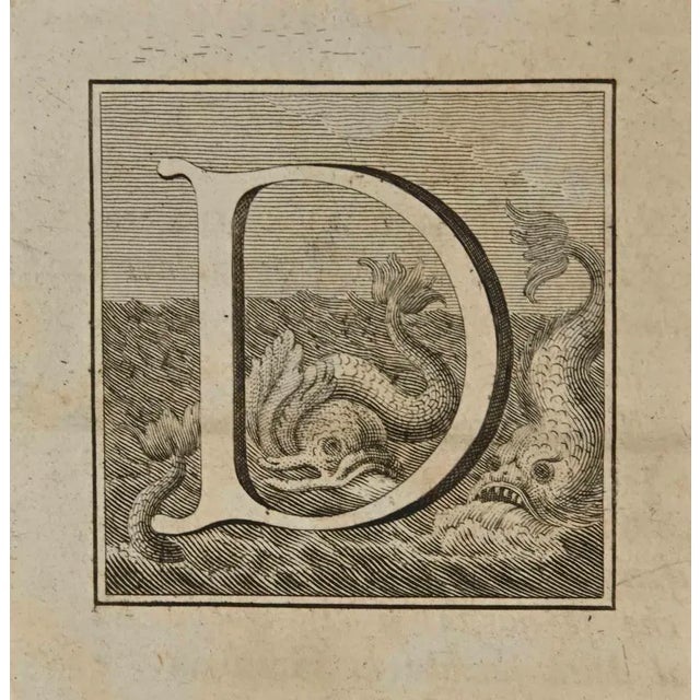 Letter of the Alphabet D, from the series "Antiquities of Herculaneum", is an etching on paper realized by Luigi...