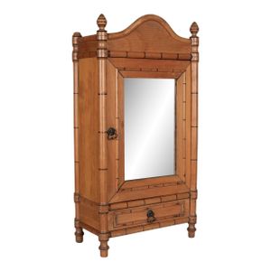 19th Century French Faux Bamboo Wall Cabinet