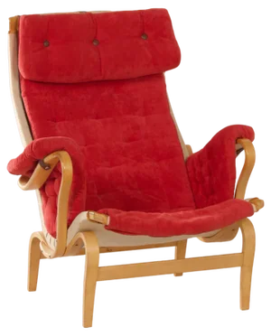 Red Pernilla Chair by Bruno Mathsson for Dux, 1980s