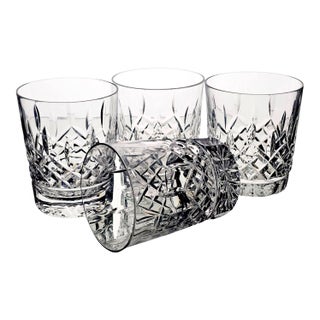 Late 20th Century Waterford Crystal Lismore Double Old Fashioned Glasses - Set of 4 For Sale