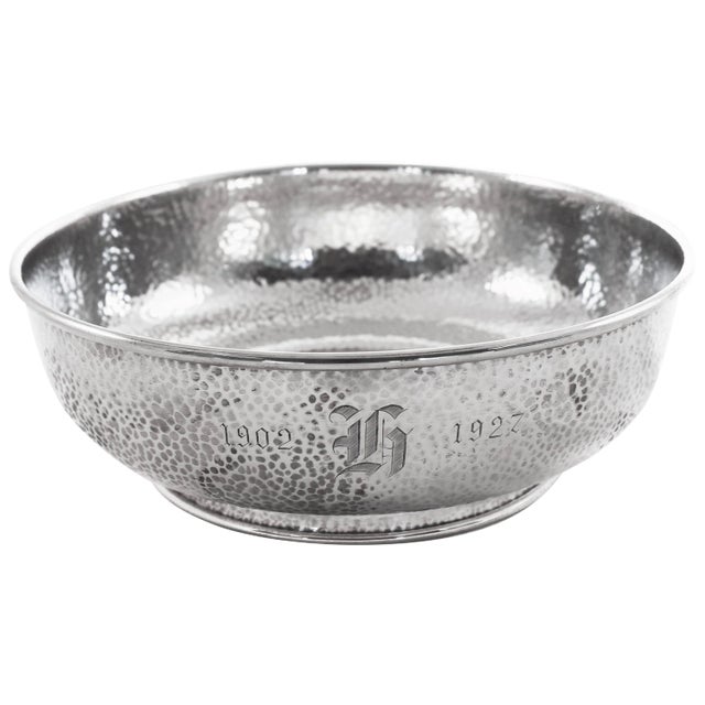 Sterling Hammered Bowl For Sale
