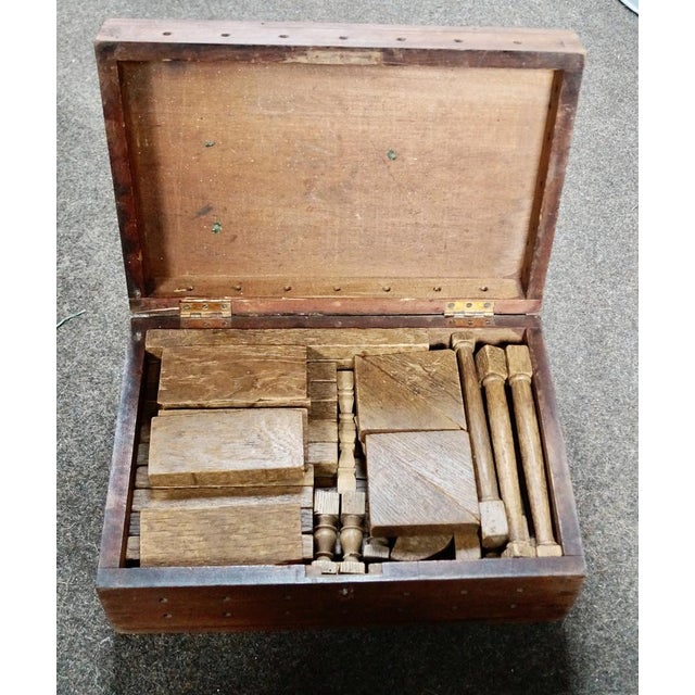 Victorian Architectural Wooden Blocks in Original Box, 1880s, Set of 20 For Sale - Image 3 of 7