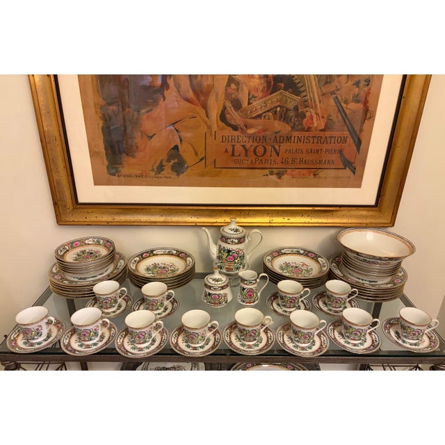 Rose Vintage Canton Famille Rose 96pc Hand Painted China Set Flawless Condition* Complete Place Settings for 12 For Sale - Image 8 of 12