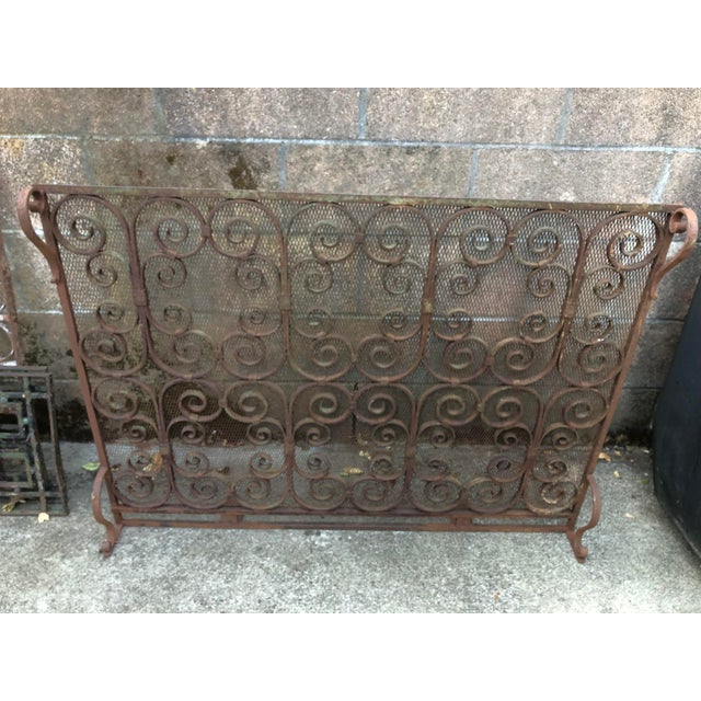 Early 19th Century French Wrought Iron Fireplace Screen Chairish