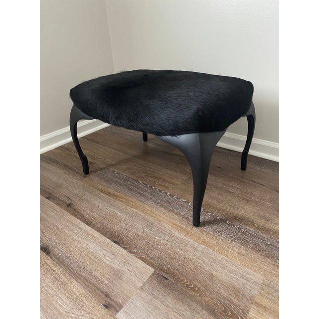 Black Cowhide Cb2 Boutique Bench Chairish