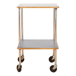 Side Table in Chrome-Plated Steel Tube Frame For Sale
