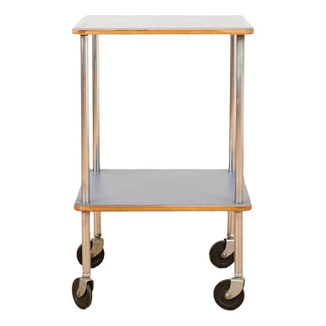 Side Table in Chrome-Plated Steel Tube Frame For Sale
