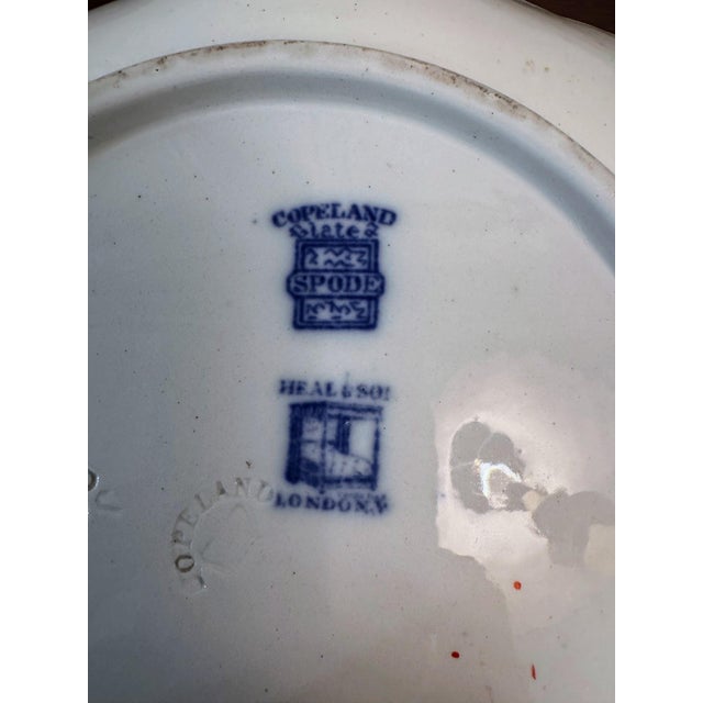 Antique Copeland Spode Shell Serving Dish in Blue and White for London Heal & Son For Sale - Image 9 of 9