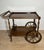 1940s Mid-Century Modern Spanish Wooden Bar Cart with Turned Legs and Bottle Holder, 1940 For Sale - Image 5 of 14