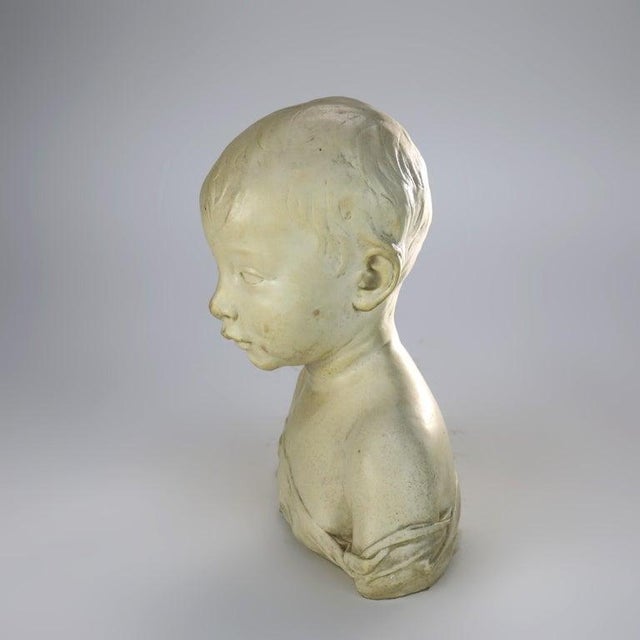 Antique Reproduction of National Gallery “Bust of a Child” Sculpture C1930 For Sale - Image 4 of 11