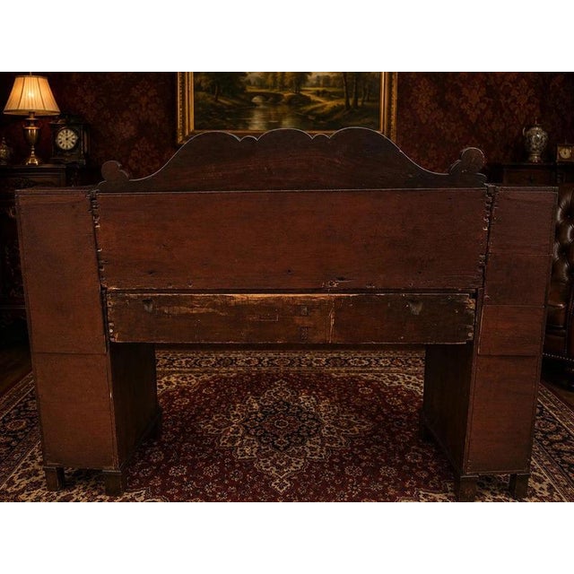 William IV Mahogany Twin Pedestal Sideboard with Carved Back, England, 1837 For Sale - Image 14 of 17
