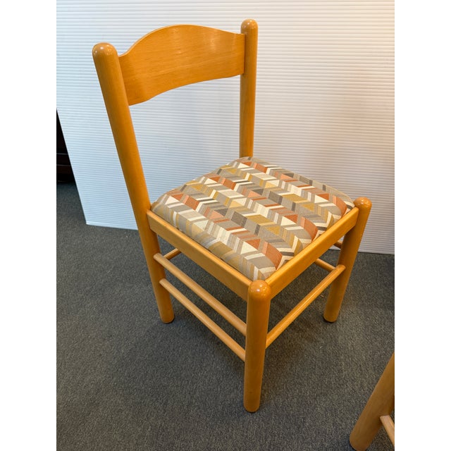 Wood Mid 20th Century Italian Dining Chairs, Set of Seven For Sale - Image 7 of 12