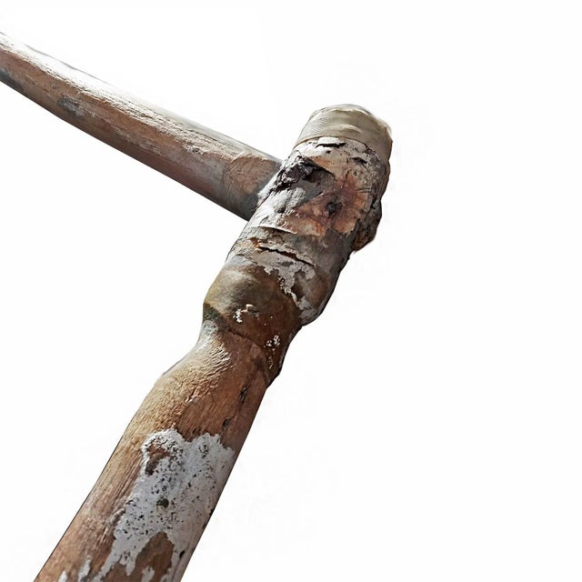 Wood 19th Century Hand-Carved Wood Rudder on Stand For Sale - Image 7 of 12